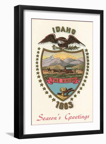 Season's Greetings, State Seal-null-Framed Art Print