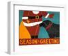 Seasons Greetings Black-Stephen Huneck-Framed Giclee Print