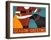 Seasons Greetings Black-Stephen Huneck-Framed Giclee Print