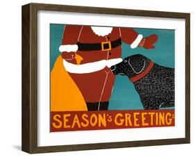 Seasons Greetings Black-Stephen Huneck-Framed Giclee Print