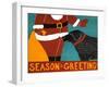 Seasons Greetings Black-Stephen Huneck-Framed Giclee Print