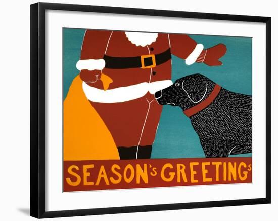 Seasons Greetings Black-Stephen Huneck-Framed Giclee Print