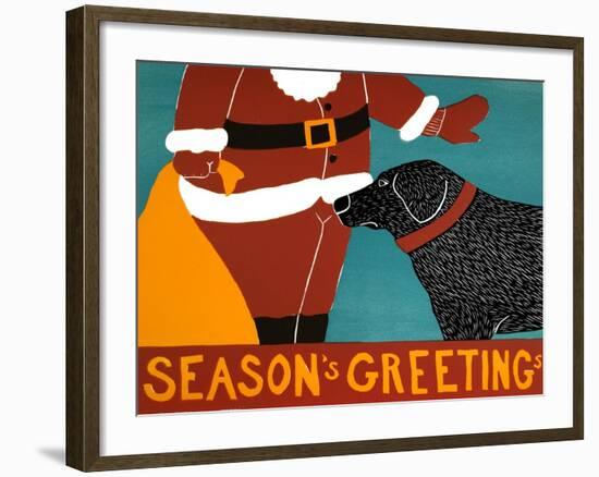 Seasons Greetings Black-Stephen Huneck-Framed Giclee Print