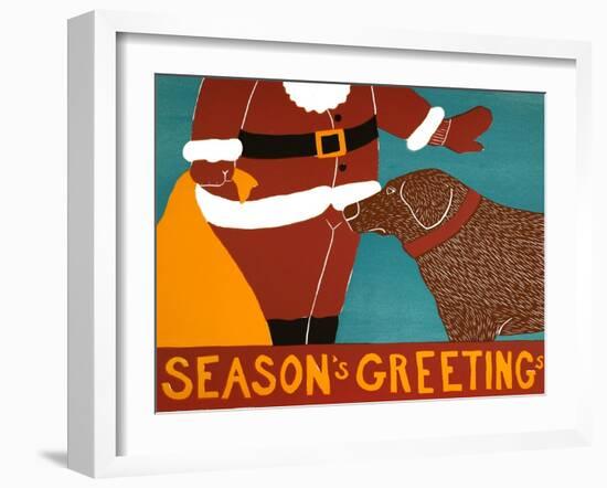 Seasons Greetings Choc-Stephen Huneck-Framed Giclee Print