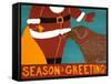 Seasons Greetings Choc-Stephen Huneck-Framed Stretched Canvas