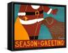 Seasons Greetings Choc-Stephen Huneck-Framed Stretched Canvas