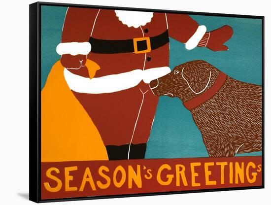 Seasons Greetings Choc-Stephen Huneck-Framed Stretched Canvas