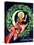 "Seasons Greetings" Retro Christmas Beer Advertisement-Piddix-Stretched Canvas