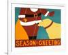 Seasons Greetings Yellow-Stephen Huneck-Framed Giclee Print