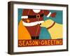 Seasons Greetings Yellow-Stephen Huneck-Framed Giclee Print