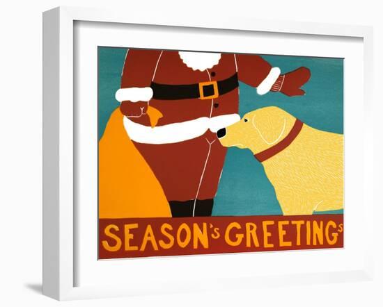 Seasons Greetings Yellow-Stephen Huneck-Framed Giclee Print