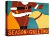 Seasons Greetings Yellow-Stephen Huneck-Stretched Canvas
