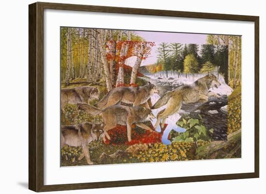 Seasons Of The Wolf-Graeme Stevenson-Framed Giclee Print