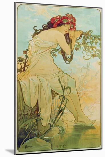 Seasons: Summer, 1896-Alphonse Mucha-Mounted Giclee Print