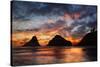 Seastack and headland at sunset, from Devil's Elbow State Park, Oregon-Adam Jones-Stretched Canvas