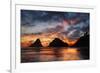 Seastack and headland at sunset, from Devil's Elbow State Park, Oregon-Adam Jones-Framed Photographic Print