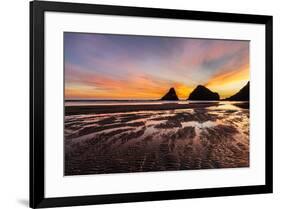 Seastack and headland at sunset, from Devil's Elbow State Park, Oregon-Adam Jones-Framed Photographic Print