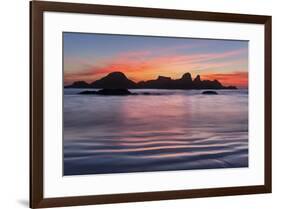 Seastack at sunset, from Seal Rock State Park, Oregon-Adam Jones-Framed Photographic Print