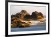 Seastack at sunset, from Seal Rock State Park, Oregon-Adam Jones-Framed Photographic Print