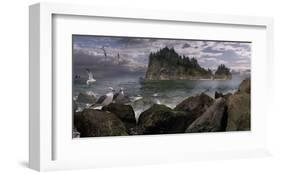 Seastack Gullage-Steve Hunziker-Framed Art Print