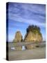 Seastacks at Low Tide, Second Beach, Olympic National Park, Washington, USA-Jamie & Judy Wild-Stretched Canvas