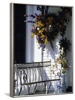 Seat on Typical Front Porch, Woodstock, Vermont, New England, USA-Amanda Hall-Framed Photographic Print