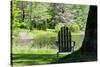 Seat Overlooking the Lake Photo Print Poster-null-Stretched Canvas