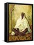Seated Arab-Alexander Mann-Framed Stretched Canvas