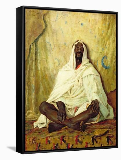 Seated Arab-Alexander Mann-Framed Stretched Canvas