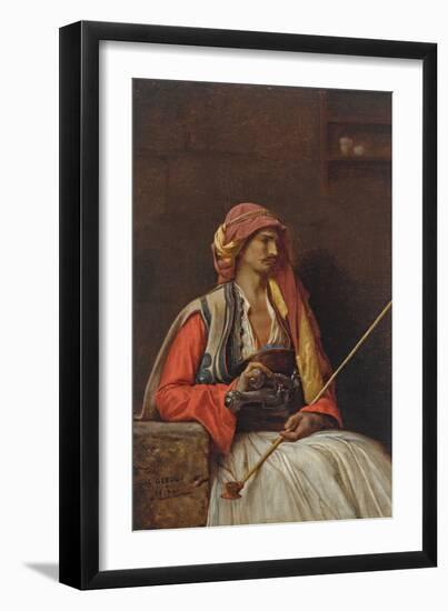 Seated Arnaut, 1857 (Oil on Panel)-Jean Leon Gerome-Framed Giclee Print