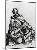 Seated Beggar-Jacques Callot-Mounted Giclee Print