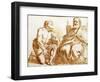 Seated Bishop and Kneeling Saint-Guercino-Framed Giclee Print