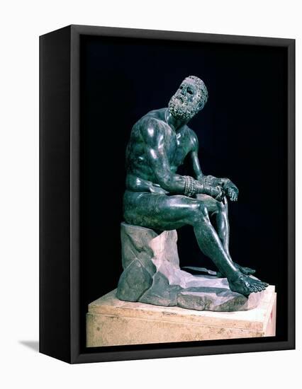 Seated Boxer-null-Framed Stretched Canvas