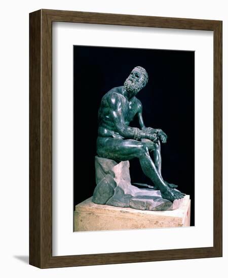 Seated Boxer-null-Framed Giclee Print