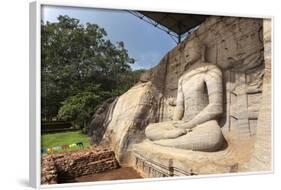 Seated Buddha, Gal Vihara, Polonnaruwa, UNESCO World Heritage Site, Sri Lanka, Asia-Charlie-Framed Photographic Print
