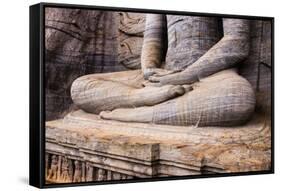 Seated Buddha in Meditation-Matthew Williams-Ellis-Framed Stretched Canvas