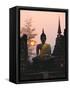Seated Buddha Statue, Wat Mahathat, Sukhothai, Thailand-Rob Mcleod-Framed Stretched Canvas
