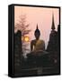 Seated Buddha Statue, Wat Mahathat, Sukhothai, Thailand-Rob Mcleod-Framed Stretched Canvas