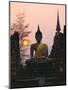 Seated Buddha Statue, Wat Mahathat, Sukhothai, Thailand-Rob Mcleod-Mounted Premium Photographic Print