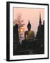 Seated Buddha Statue, Wat Mahathat, Sukhothai, Thailand-Rob Mcleod-Framed Photographic Print