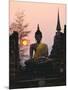 Seated Buddha Statue, Wat Mahathat, Sukhothai, Thailand-Rob Mcleod-Mounted Photographic Print