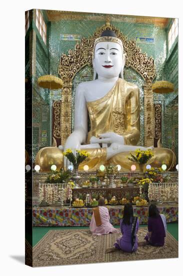 Seated Buddha Statue-Stuart Black-Stretched Canvas