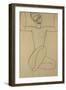 Seated Caryatid, circa 1911-Amedeo Modigliani-Framed Giclee Print