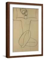 Seated Caryatid, circa 1911-Amedeo Modigliani-Framed Giclee Print