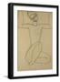 Seated Caryatid, circa 1911-Amedeo Modigliani-Framed Giclee Print