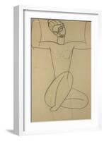 Seated Caryatid, circa 1911-Amedeo Modigliani-Framed Giclee Print