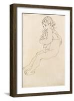 Seated Child, 1916-Egon Schiele-Framed Giclee Print