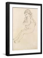 Seated Child, 1916-Egon Schiele-Framed Giclee Print