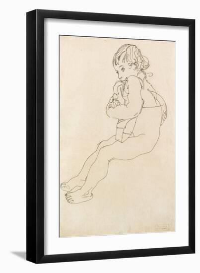 Seated Child, 1916-Egon Schiele-Framed Giclee Print