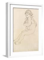 Seated Child, 1916-Egon Schiele-Framed Giclee Print